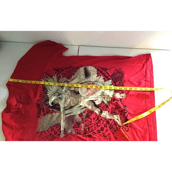 MAYAN VILLAGE-MENS TIEDYE SHORT SLEEVE ORGANIC COTTON GRAPHIC T-SHIRT SIZE LARGE - Picture 7 of 7